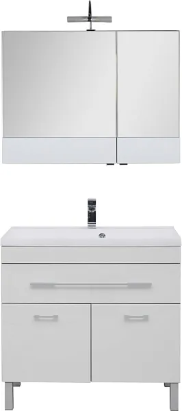 Мебель для ванной Aquanet Верона 90 белая, 1 ящик, 2 двери фото 1