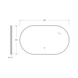 Зеркало Cezares Vague 120x70 CZR-SPC-VAGUE-1200-700-MOV с подсветкой фото 7