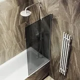 Шторка для ванны MaybahGlass 70x140 MGV-81-5ш профиль хром стекло графит фото 2