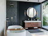 Термостат Hansgrohe Ecostat Square 15714140 для ванны с душем с внутренней частью фото 3