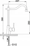 Смеситель ZorG Sanitary ZR 355 YF-BR для кухонной мойки фото 2