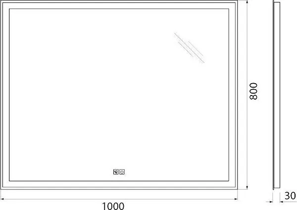 Зеркало BelBagno 100x80 SPC-GRT-1000-800-LED-TCH-PHONE с подсветкой фото 9