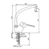 Смеситель для кухонной мойки PAINI Dilos 76CR571KM фото 5
