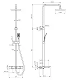 Душевая стойка PAINI Nove 09CR687THQ250F3Q80 фото 4