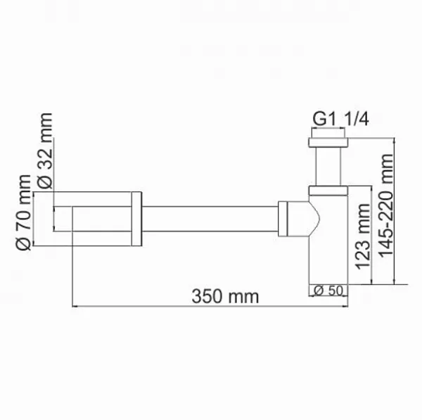 Сифон WasserKRAFT A150 для раковины фото 3