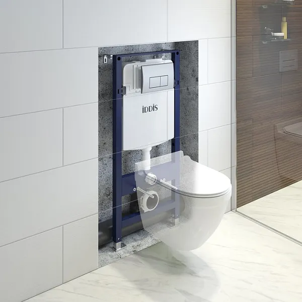 Инсталляция Iddis Optima Home OPH00GCi32K с клавишей смыва хром фото 6