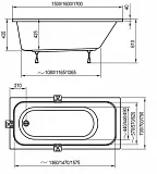 Акриловая ванна Ravak Domino 160x70 C621000000 фото 3