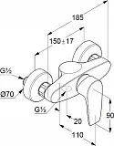 Смеситель Kludi Pure&Solid 348410575 для душа фото 3