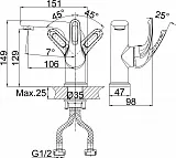 Смеситель D&K Rhein Eucharius DA1372101 для раковины фото 4
