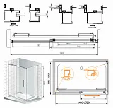 Душевой уголок Cezares Lux soft W AH1 150/100 C Cr IV фото 8