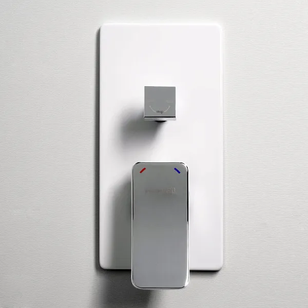 Смеситель WasserKRAFT Aller WHITE 10641W для ванны с душем с внутренней частью фото 3
