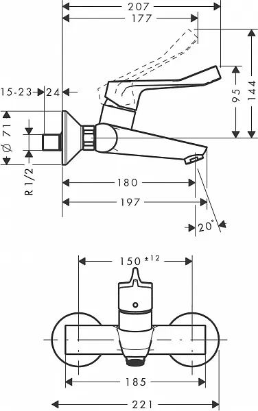 Смеситель Hansgrohe Focus 31913000 для раковины фото 2