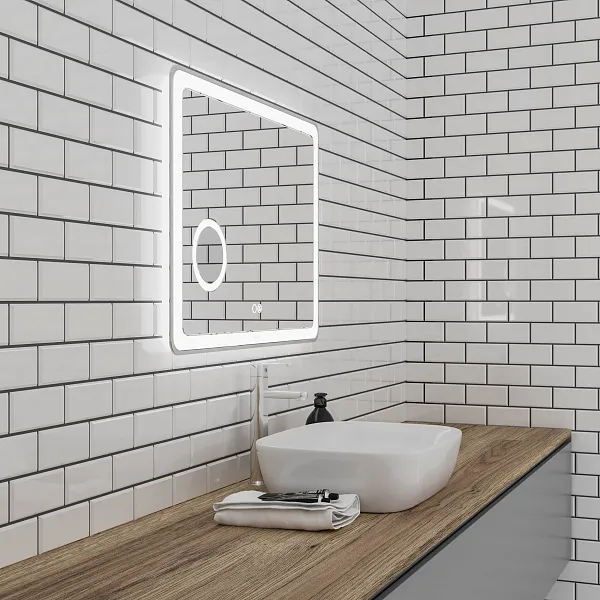 Зеркало Grossman Leo 80x80 168080 с подсветкой фото 2