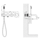 Смеситель для ванны с душем TIMO Saona 2324/03YSM фото 2