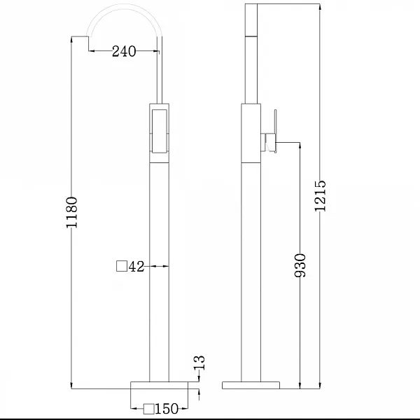Смеситель для раковины ABBER Wasserfall AF8640MRG фото 7