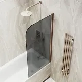 Шторка для ванны MaybahGlass 50x140 MGV-609-2 профиль бронза стекло графит фото 2