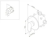 Смеситель Am.Pm Like F8075000 для душа с внутренней частью фото 7