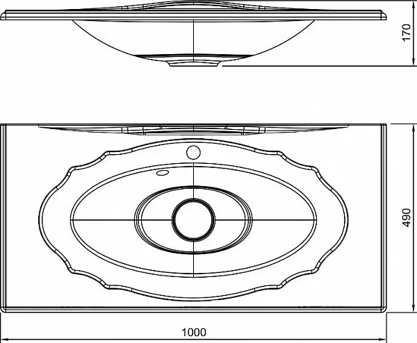 Мебельная раковина Florentina Гармония 100 10.030.01000.001 фото 2