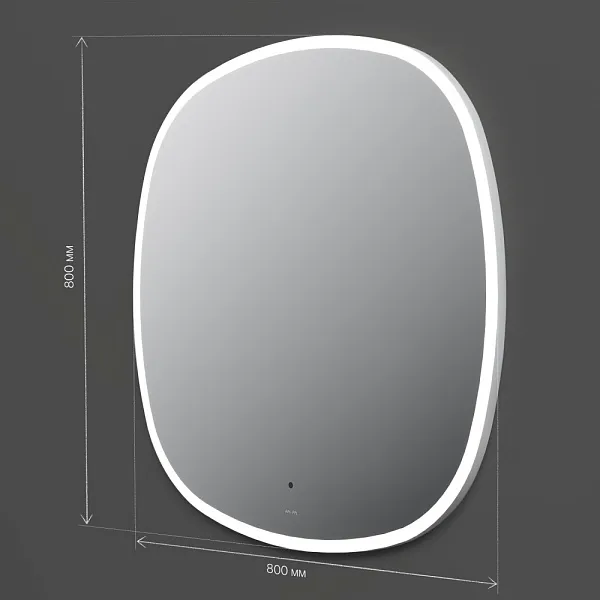 Зеркало AM.PM Func 80x80 M8FMOX0801WGS с подсветкой фото 9