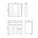 Зеркало-шкаф Comforty Клеон 88x80 00-00004756CF фото 2