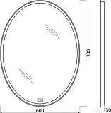 Зеркало BelBagno Vst 60x80 SPC-VST-600-800-LED-TCH-WARM с подсветкой фото 8