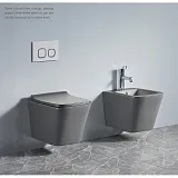 Унитаз Azario Teramo AZ-052-MB подвесной безободковый с сиденьем микролифт фото 3