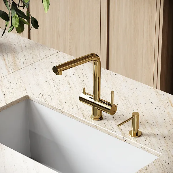 Смеситель для кухонной мойки Sancos Spin SC4015ZG фото 2