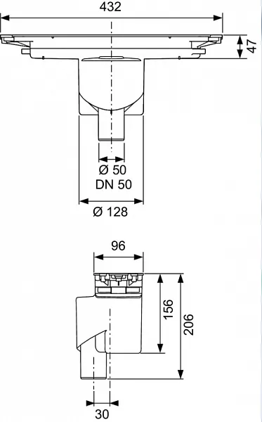 Сифон TECE Drainpoint S 673003 для душевого лотка фото 3