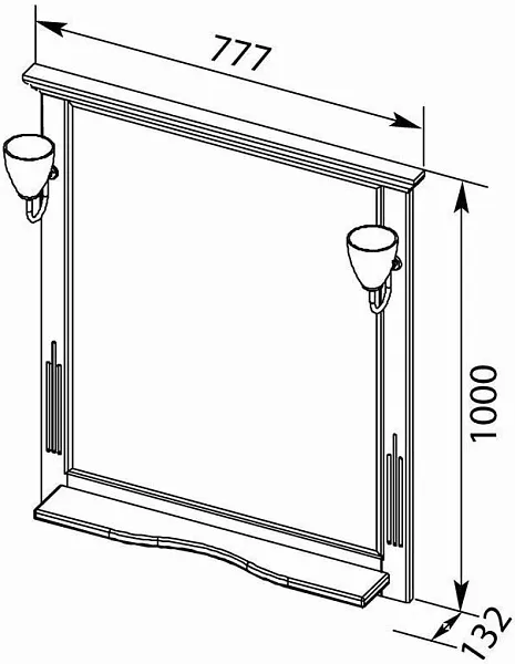 Зеркало Aquanet Лагуна 75 фото 3