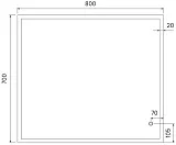 Зеркало Iddis Brick 80х70 BRI8000i98 c подсветкой фото 5