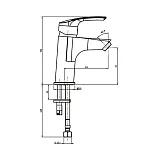 Смеситель для раковины PAINI Atomix D1CR205GKM фото 5