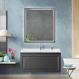 Зеркало Cezares Interni 80x90 CZR-SPC-INT-800-900-LED-TCH-WARM-TIT с подсветкой Tитан фото 7