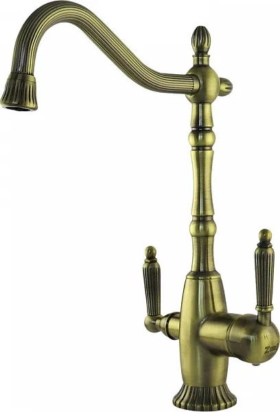 Смеситель ZorG Sanitary ZR 349 YF BR для кухонной мойки фото 1