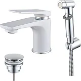 Смеситель Lemark Allegro LM5916CW для раковины с гигиеническим душем с донным клапаном фото 1