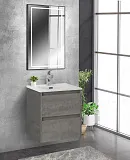 Зеркало BelBagno Kraft 50x90 SPC-KRAFT-500-900-LED-TCH-WARM-NERO с подсветкой фото 7