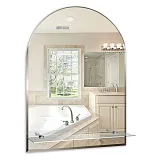 Зеркало Mixline Аркада-Люкс 67x49 4620001980161 с полочкой фото 1