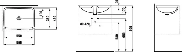 Раковина Laufen Pro 60 см 8.1196.3.000.109.1 фото 3