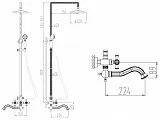 Душевая стойка ZorG Antic A 7002DS-SL фото 3