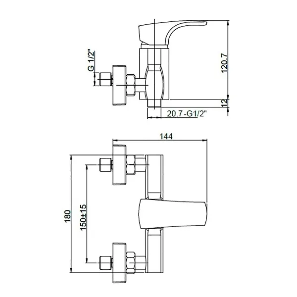 Смеситель для душа PAINI Angel ANCR511LMKM фото 6