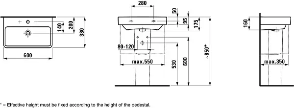 Раковина Laufen Pro 60 см 8.1895.9.000.104.1 фото 8