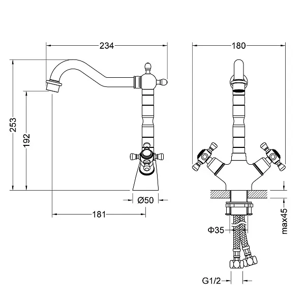 Смеситель для раковины TIMO Nelson 0143/03F фото 2