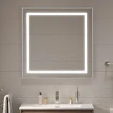 Зеркало BelBagno Kraft 80x80 SPC-KRAFT-800-800-SENS-AL с подсветкой фото 8