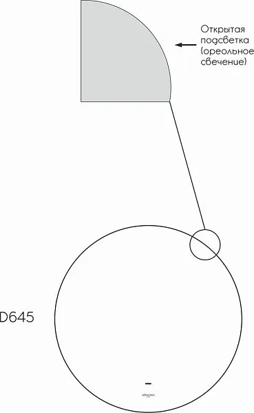 Зеркало Reflection Hoop 64x64 RF4310HO с подсветкой фото 8