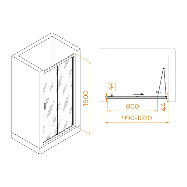 Душевая дверь RGW Passage 06082110-14 фото 5