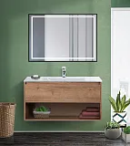 Зеркало BelBagno Kraft 100x80 SPC-KRAFT-1000-800-LED-TCH-WARM-NERO с подсветкой фото 7