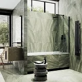 Шторка для ванны MaybahGlass 80x140 MGV-64-6ш профиль черный стекло бесцветное фото 3