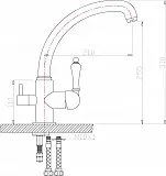 Смеситель ZorG Sanitary ZR 315 YF-33 для кухонной мойки фото 2