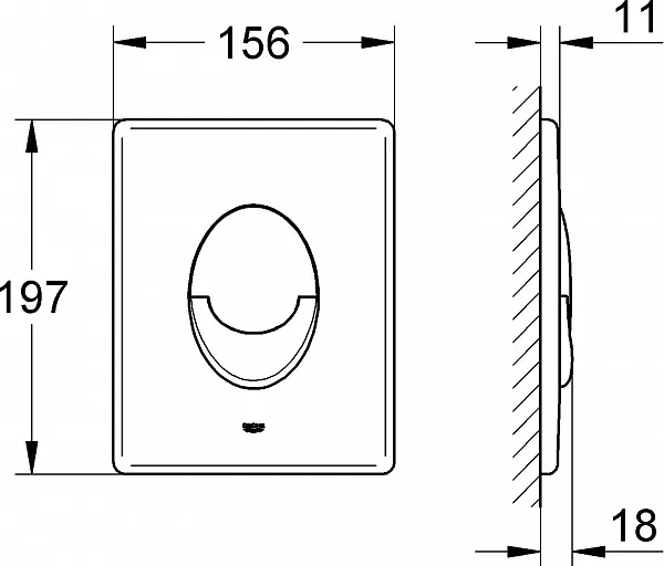 Смывная клавиша для унитазов Grohe Skate 42304000 фото 2