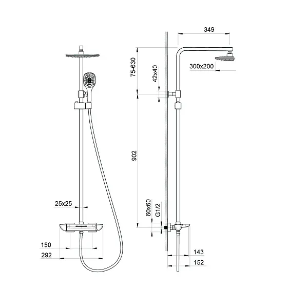 Душевая стойка TIMO Helmi SX-1170/00-16 фото 2