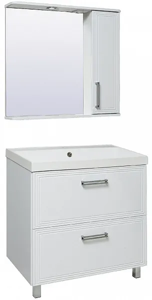 Мебель для ванной Runo Олимпия 80 напольная/подвесная правая фото 1